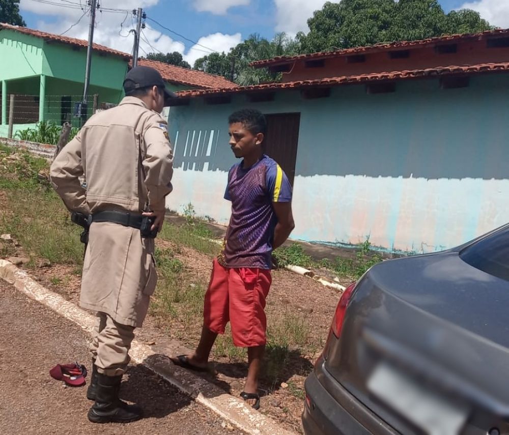 A ocorrência foi registrada por volta das 10h, na Rua Junico, no setor Vila do Holandês pelos militares do 1º Pelotão do 6º BPM – Foto: Alessandro Ferreira / Agência Tocantins