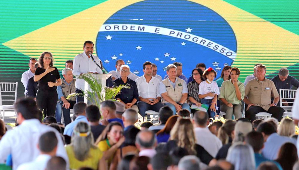 Durante o lançamento, o governador Wanderlei Barbosa destacou as obras no Tocantins que precisam de incentivo do governo federal e disse que conta com o apoio do Presidente Jair Bolsonaro - Foto: Antonio Gonçalves/Governo do Tocantins