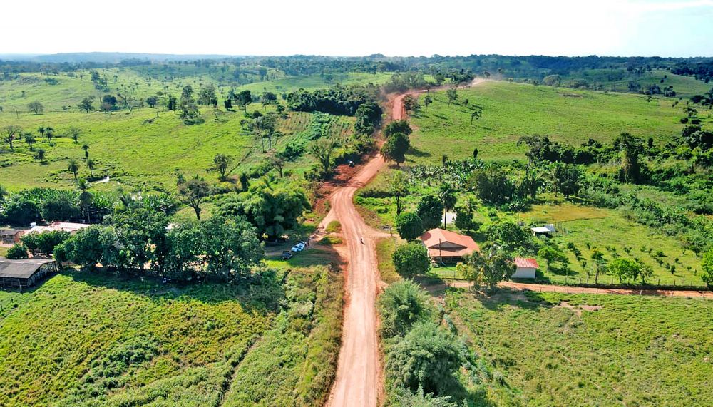 A pavimentação da rodovia faz parte da política, da atual gestão, de dotar todas as cidades tocantinenses de ligação por meio de rodovias asfaltadas – Foto/Drone: Inácio Neto/Governo do Tocantins