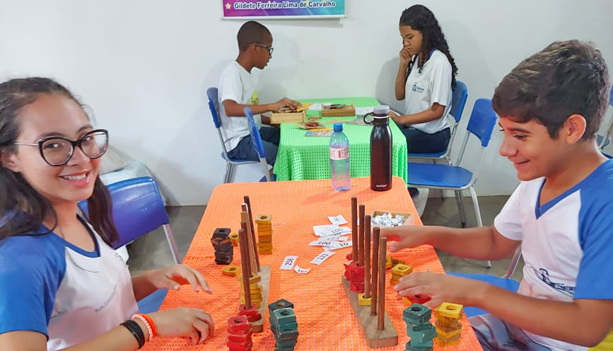 As aulas práticas ajudam os estudantes a compreenderem melhor os conteúdos de Matemática – Foto: Arquivo/Escola/Governo do Tocantins