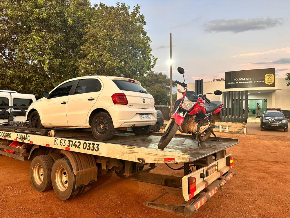 Carro foi roubado durante assalto a um empresário em Miranorte – Foto: Alessandro Ferreira / Agência Tocantins