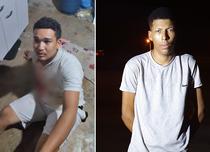 Matheus Ferreira da Silva, 19 anos e Enthony Rodrigues dos Santos foram presos em flagrante – Foto: Alessandro Ferreira / Agência Tocantins