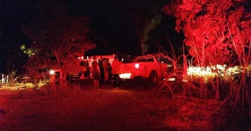 ocal onde o corpo da vítima foi encontrado em Palmas — Foto: PM/Divulgação