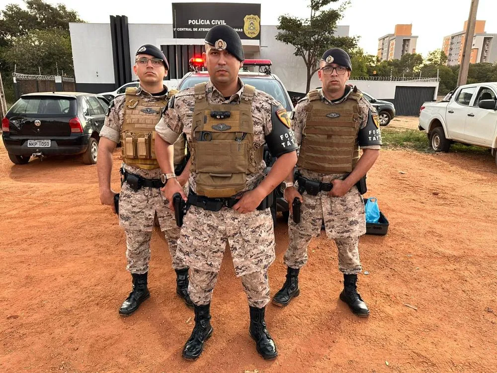 Os militares da Força Tática realizavam patrulhamento quando receberam uma denúncia anônima – Foto: Alessandro Ferreira / Agência Tocantins