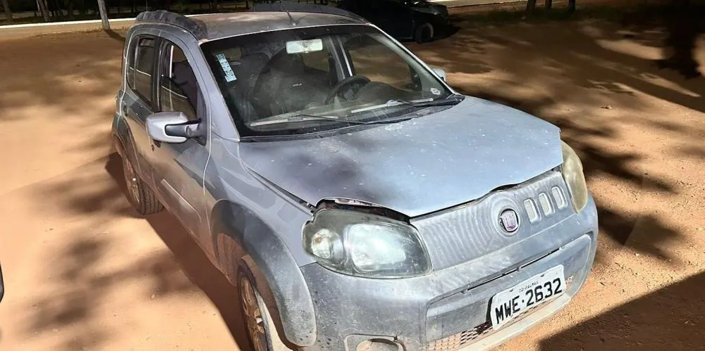 Carro em que os suspeitos estavam foi apreendido – Foto: Alessandro Ferreira / Agência Tocantins