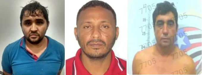 Pablo Carneiro Santos, Guterg Delfino de Sousa e Gilberg Delfino de Sousa, foram recolhidos na carceragem da Unidade Penal de Palmas – Foto: Reprodução / Agência Tocantins