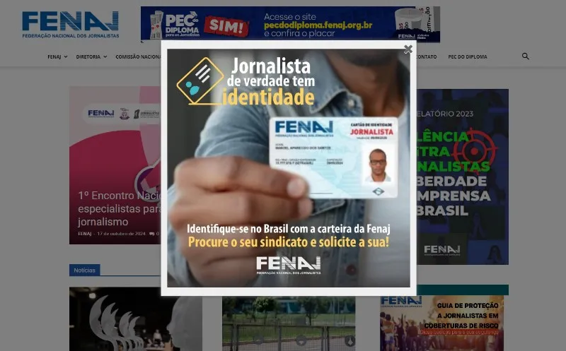 A carteira é expedida pela Federação Nacional dos Jornalistas (FENAJ) e valida a atuação de jornalistas em todo o território brasileiro – Foto: Reprodução / Agência Tocantins